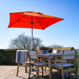 2m Square Cafe Series – Aluminium Parasol