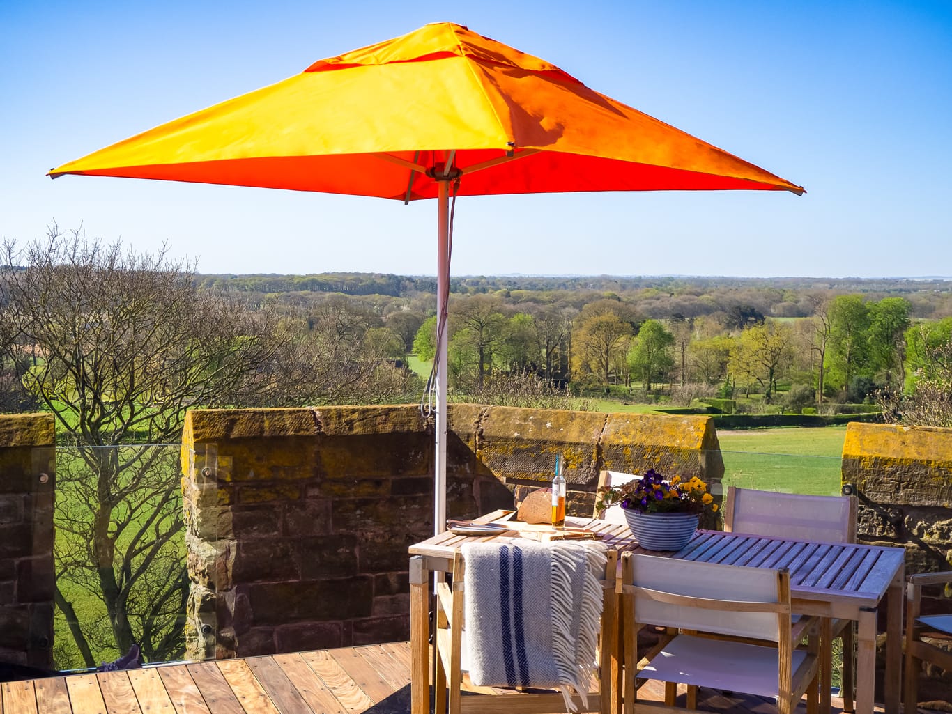 2m Square Cafe Series – Aluminium Parasol