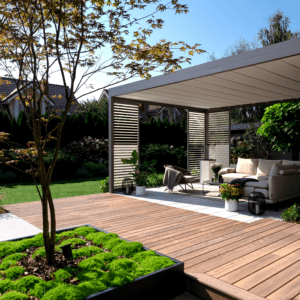 4m x 3m Rectangular Free Standing Cubic Retractable Roof Pergola
