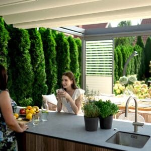 4m x 3m Rectangular Free Standing Cubic Retractable Roof Pergola