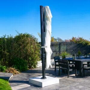 Eclipse-3.5m-Square-White-01 - Compressed 3.5m Square Cantilever Parasol - Eclipse