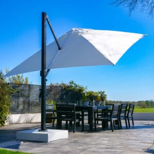Eclipse-3.5m-Square-White-05 - Compressed 3.5m Square Cantilever Parasol - Eclipse