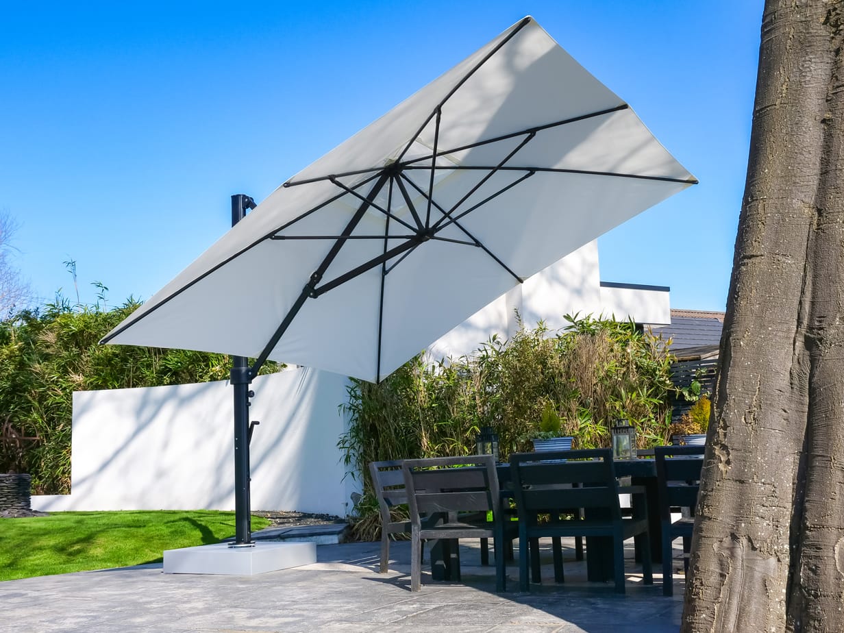 Eclipse-3.5m-Square-White-07 - Compressed 3.5m Square Cantilever Parasol - Eclipse