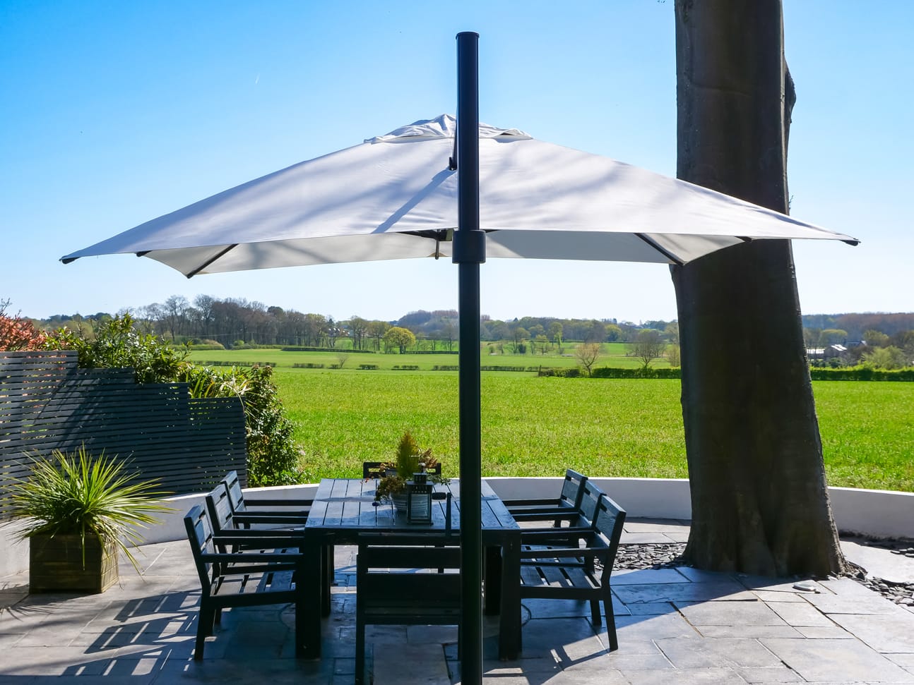 Eclipse-3.5m-Square-White-15 - Compressed 3.5m Square Cantilever Parasol - Eclipse