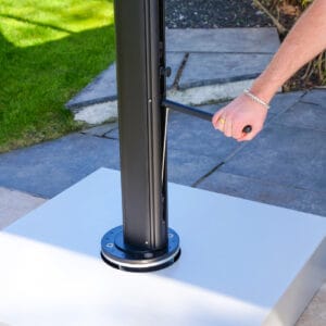 Eclipse-3.5m-Square-White-20 - Compressed 3.5m Square Cantilever Parasol - Eclipse