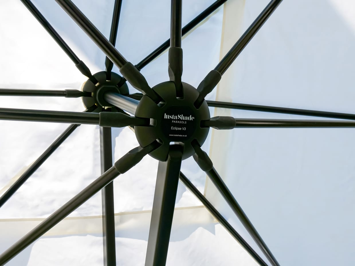 Eclipse-3.5m-Square-White-21 - Compressed 3.5m Square Cantilever Parasol - Eclipse