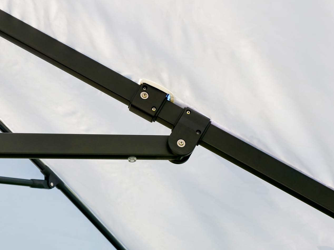 Eclipse-3.5m-Square-White-23 - Compressed 3.5m Square Cantilever Parasol - Eclipse