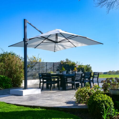 Eclipse-3.5m-Square-White-28 - Compressed 3.5m Square Cantilever Parasol - Eclipse