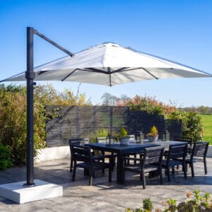 Eclipse-3.5m-Square-White-30 - Compressed 3.5m Square Cantilever Parasol - Eclipse
