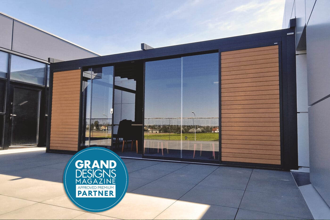 6m x 4m Rectangular Wall Mounted Elegancy Retractable Roof Pergola