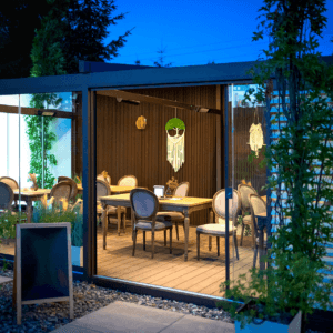 6m x 4m Rectangular Wall Mounted Elegancy Retractable Roof Pergola