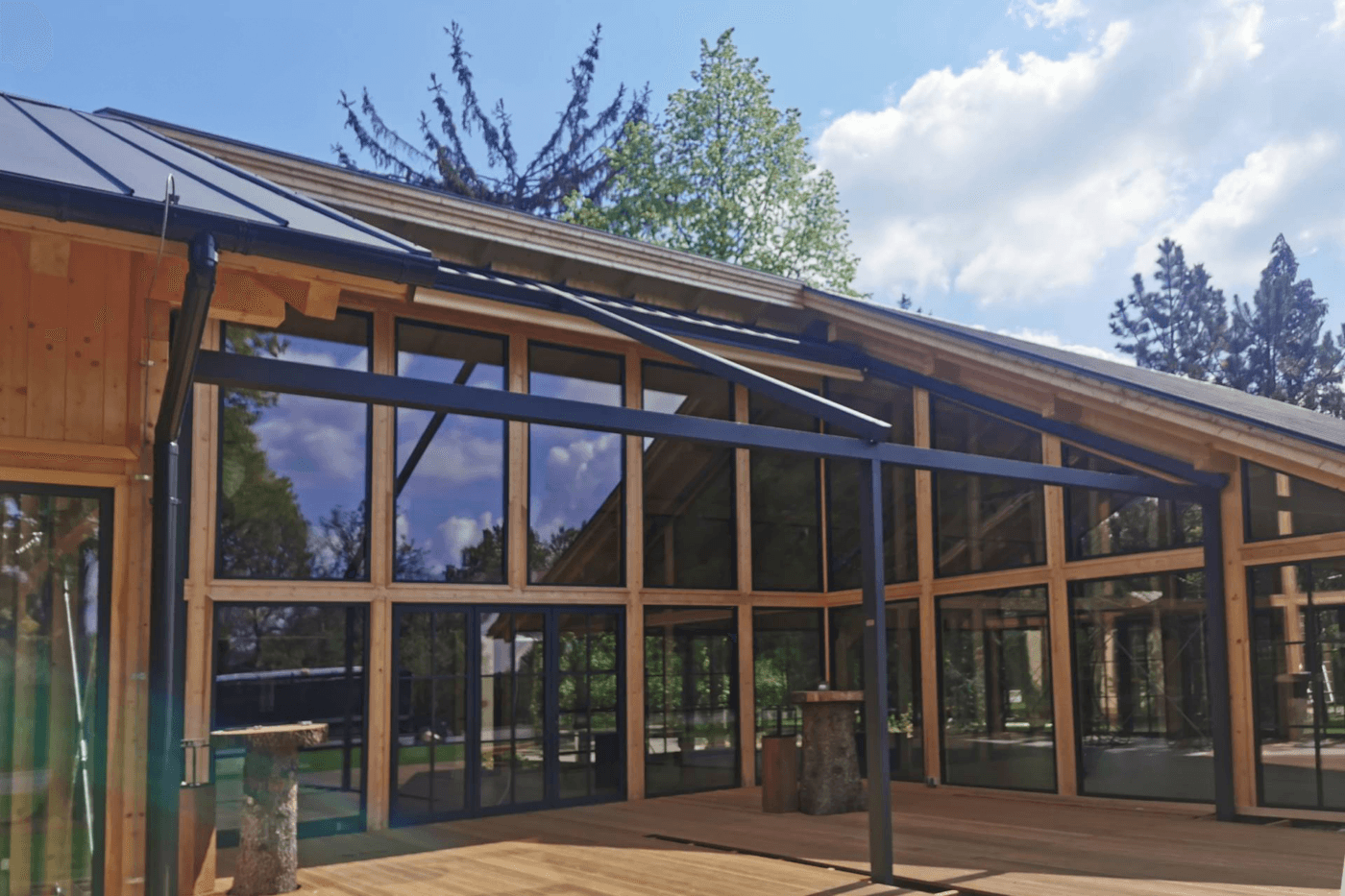 6m x 6m Square Wall Mounted Elegancy Retractable Roof Pergola