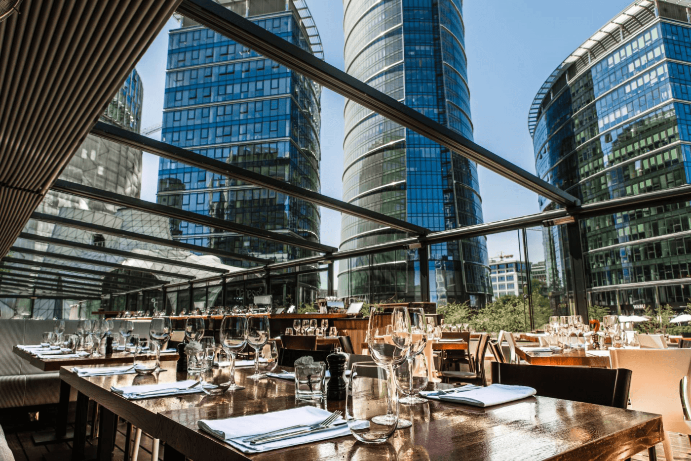 7m x 6m Rectangular Wall Mounted Elegancy Retractable Roof Pergola