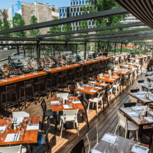 7m x 6m Rectangular Wall Mounted Elegancy Retractable Roof Pergola