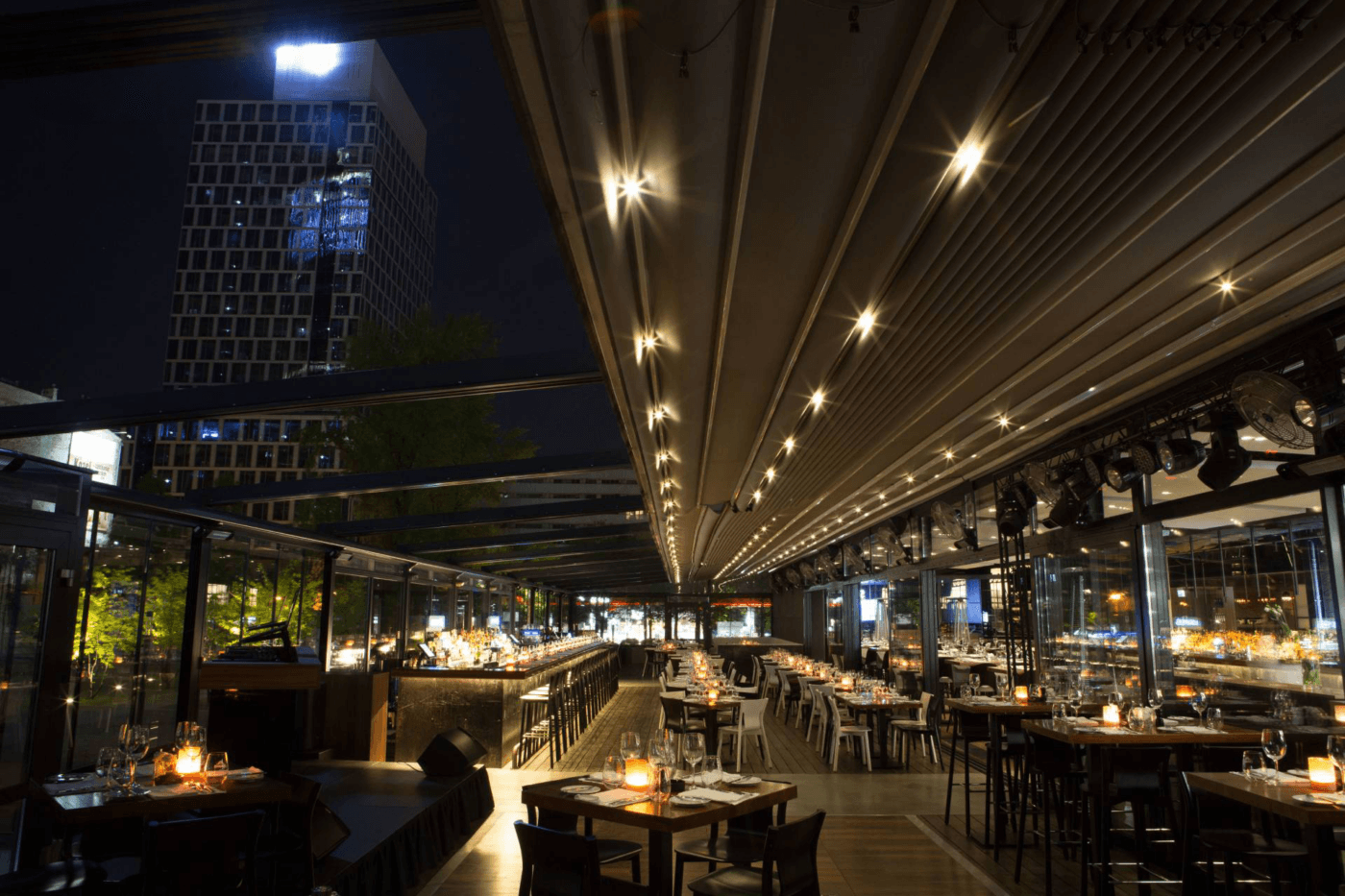 7m x 6m Rectangular Wall Mounted Elegancy Retractable Roof Pergola