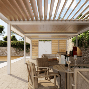 7m x 7m Square Free Standing Technic Pergola
