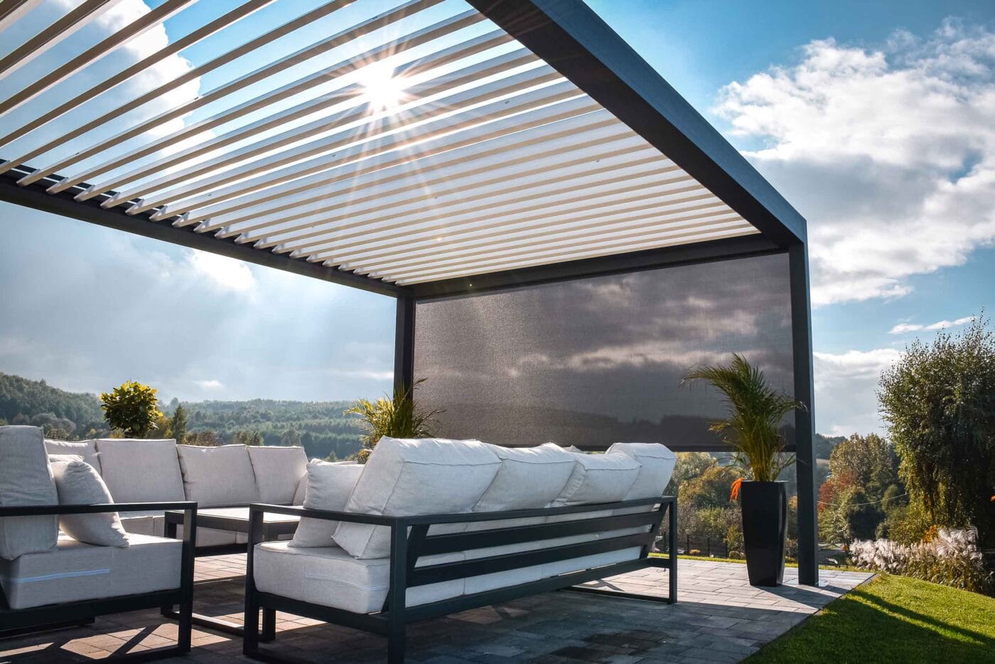 4m x 3m Rectangular Free Standing Technic Pergola