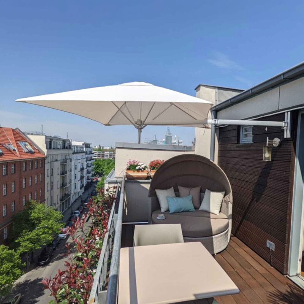1.9m Square Wall Mounted Parasol