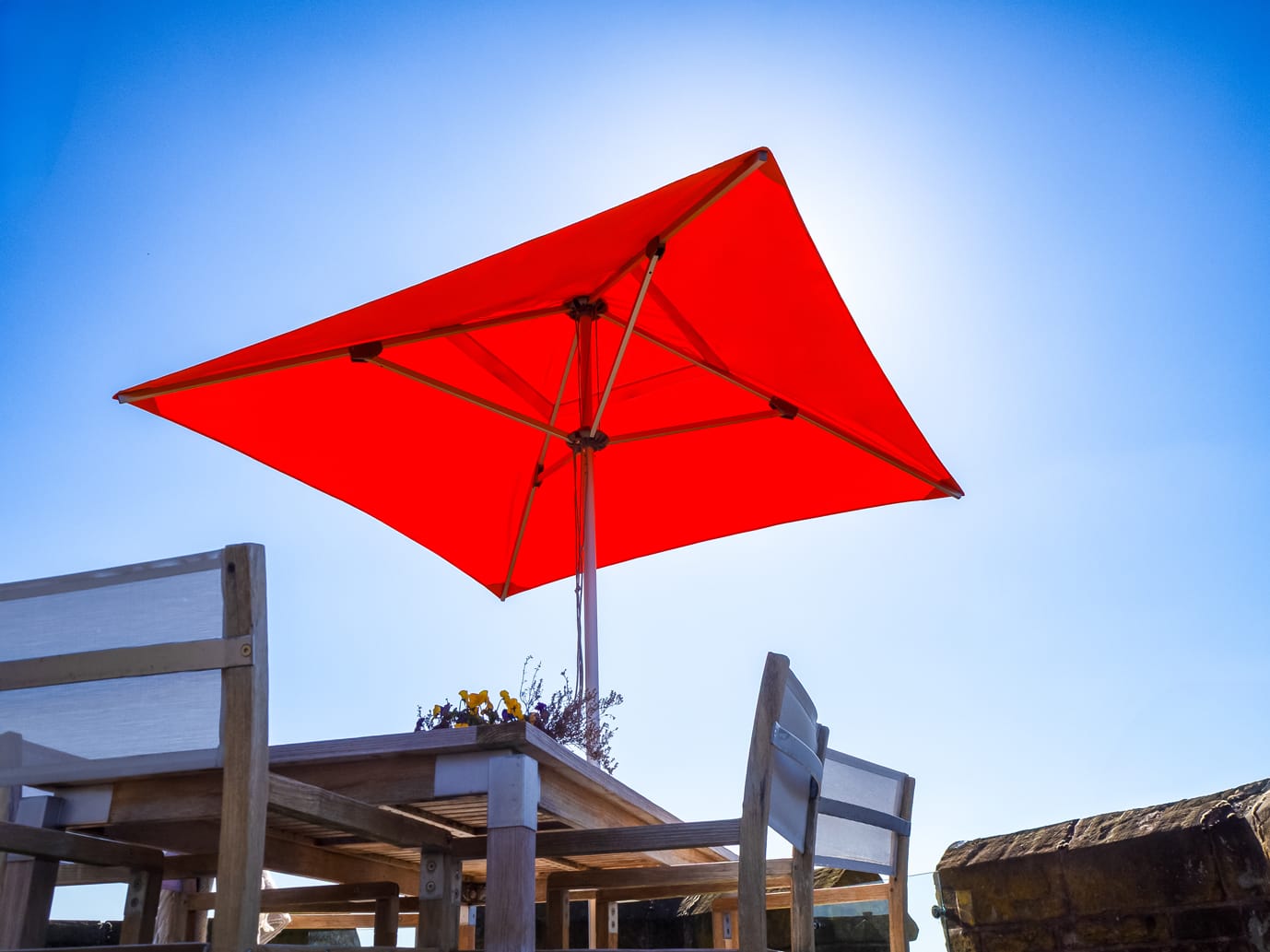 2m Square Cafe Series – Aluminium Parasol