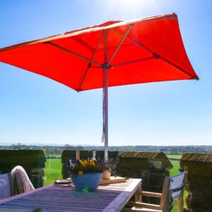 2m Square Cafe Series – Aluminium Parasol