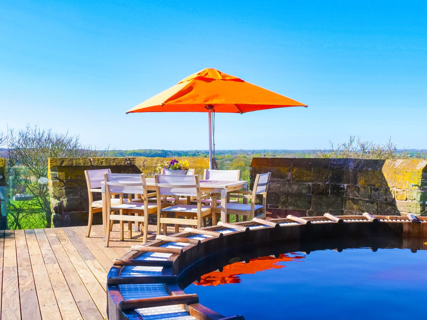 2m Square Cafe Series – Aluminium Parasol