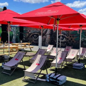 2m Printed Square Cafe Series – Aluminium Parasol