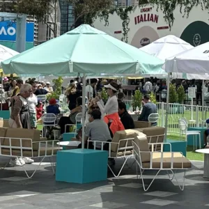 2.8m Printed Octagonal Cafe Series – Aluminium Parasol