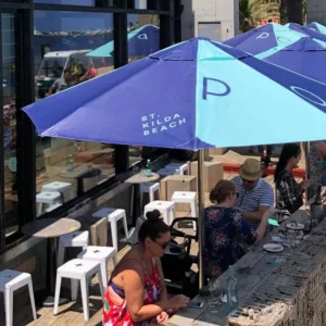 2.8m Printed Octagonal Cafe Series – Aluminium Parasol