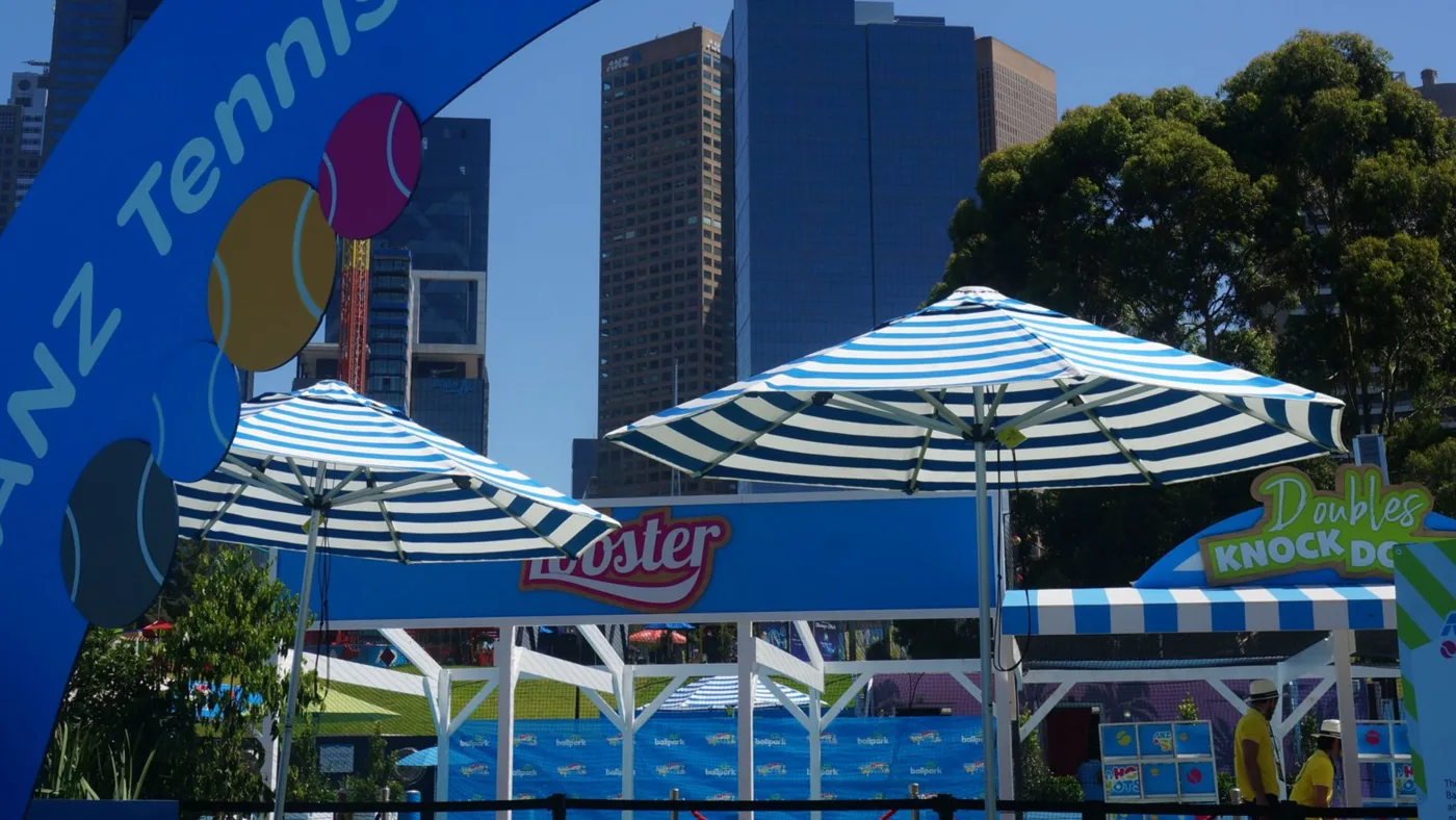 2.8m Printed Octagonal Cafe Series – Aluminium Parasol