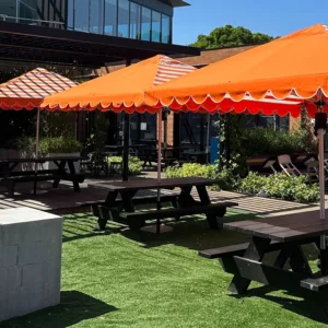 3m Printed Square Cafe Series – Aluminium Parasol
