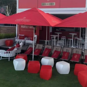 3m Printed Square Cafe Series – Aluminium Parasol