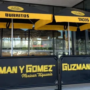 2m Printed Square Cafe Series – Aluminium Parasol