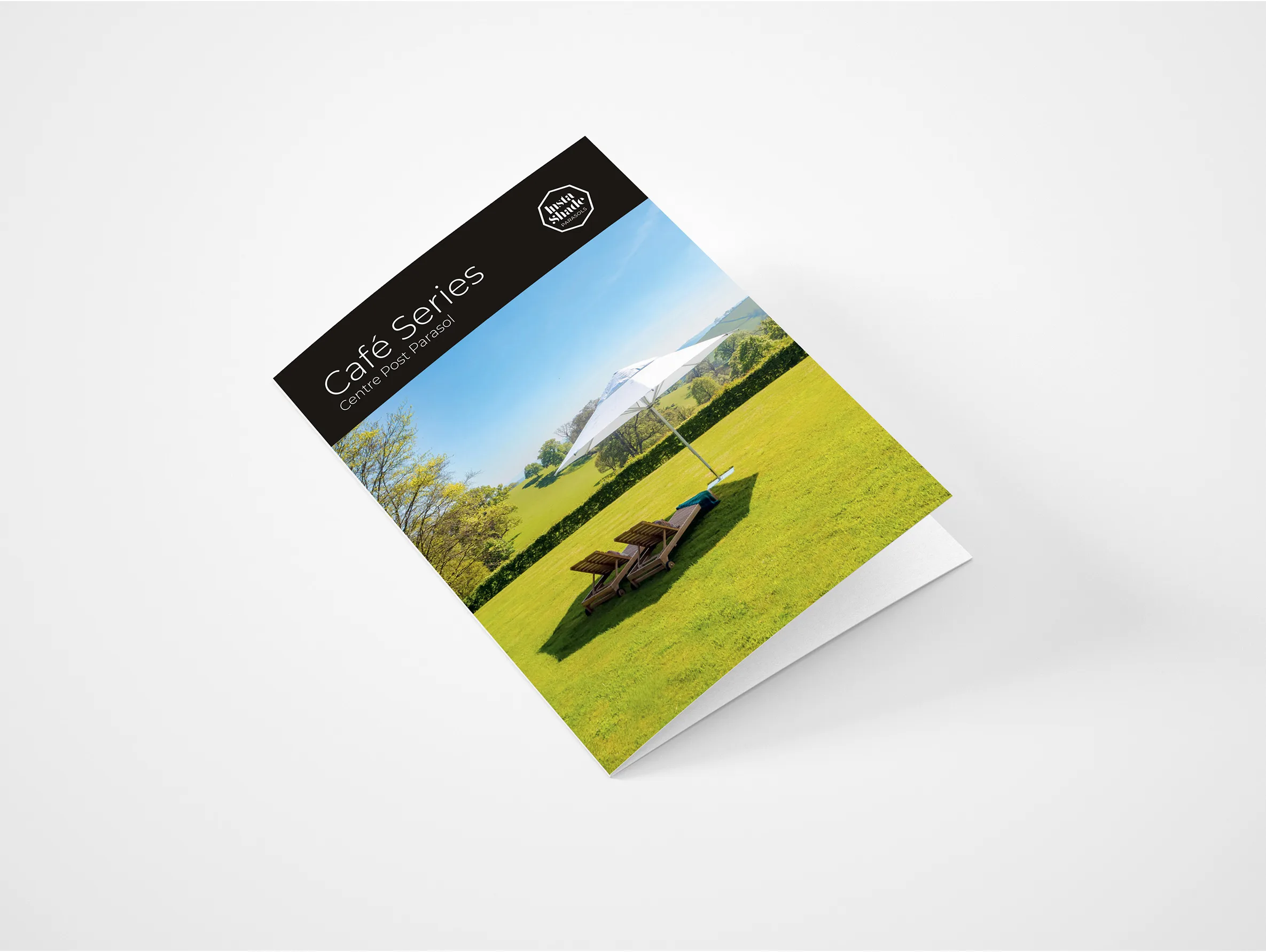 Cafe Series Parasol A5 Brochure by Instashade